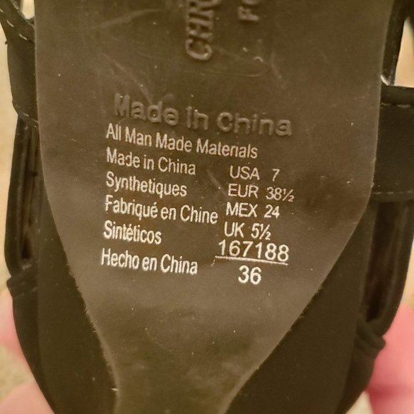 Black Velvet Heels Size 7 - Picture 6 of 6